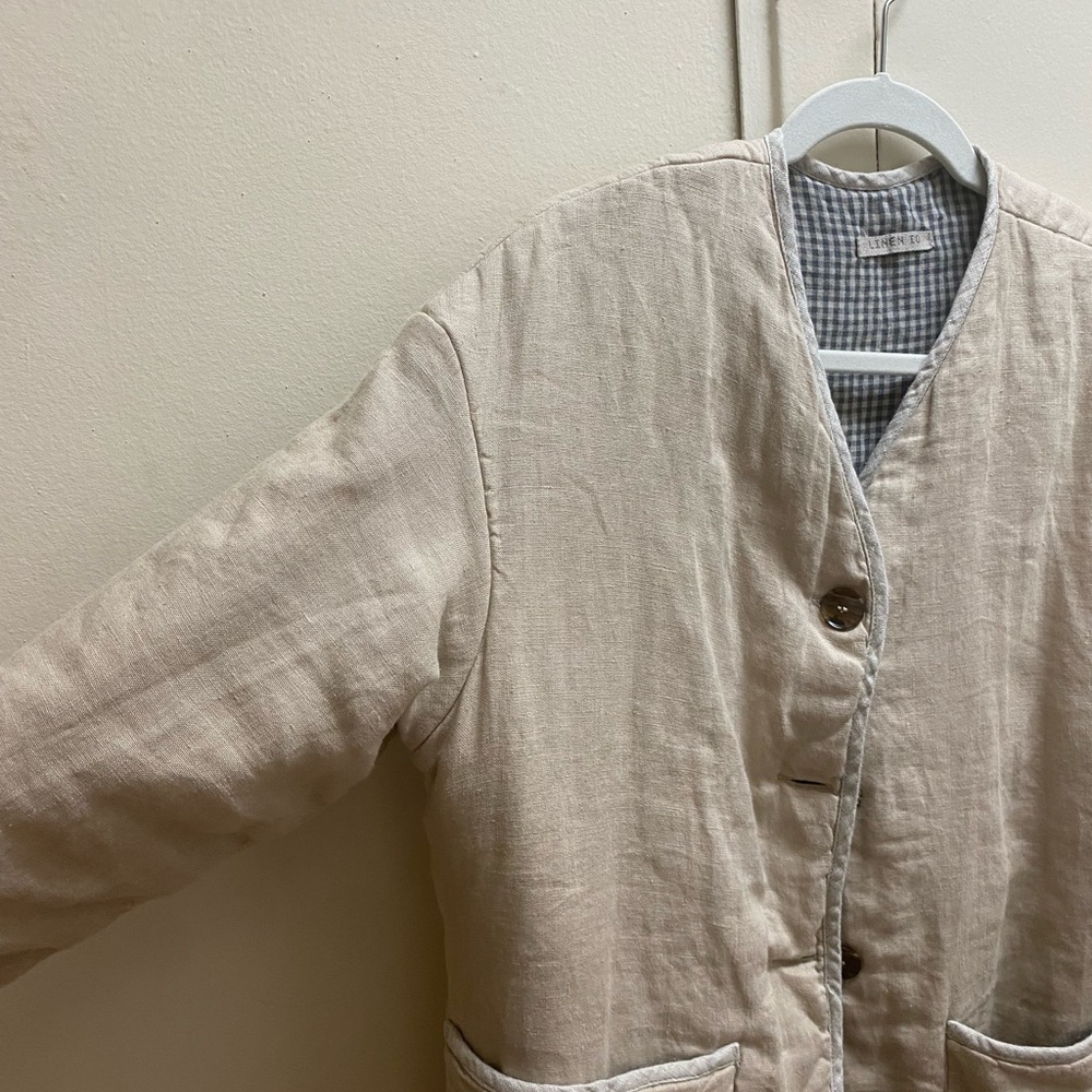 Linen reversible jacket size xs-s